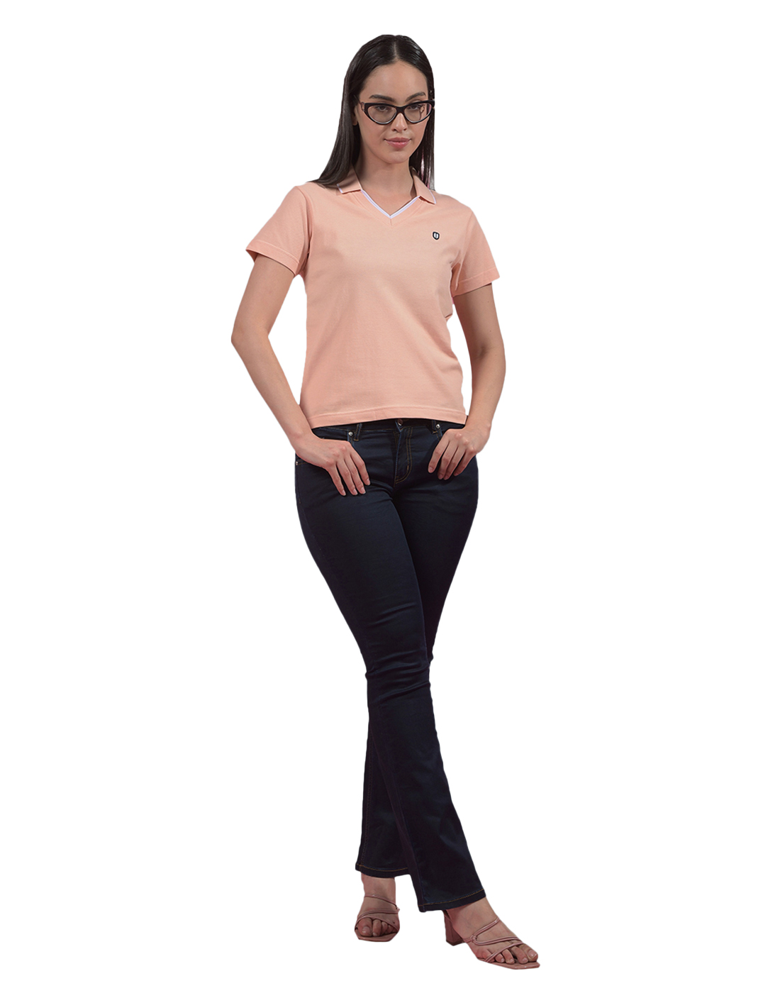 Numero Uno Women Coral Pink Polo T-Shirt